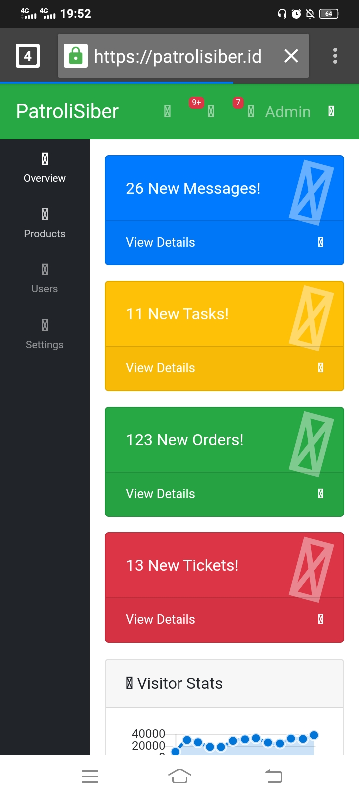 Screenshot dashboard patrolisiber.id tanpa login